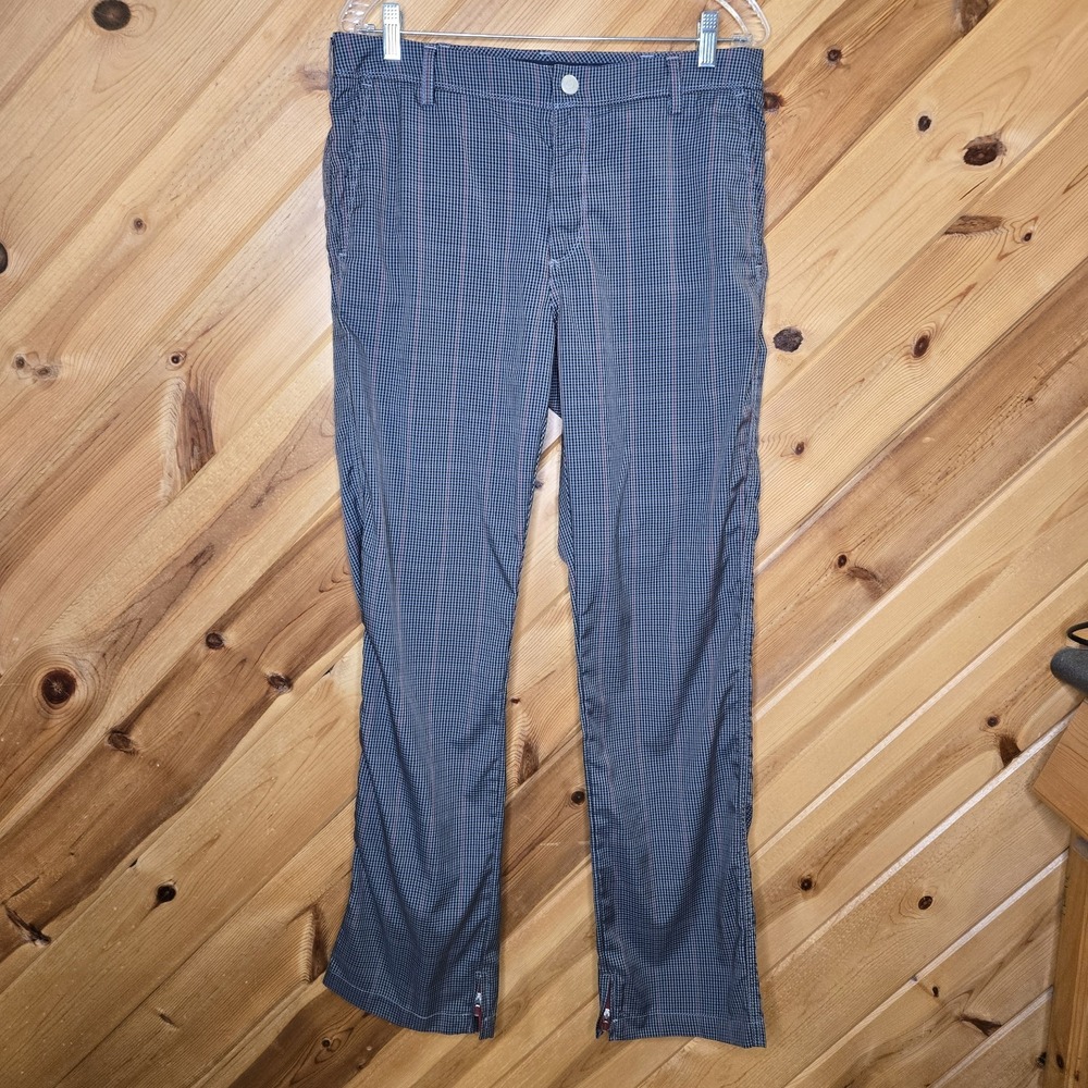 Bonobos Mens‎ Plaid Golf Pants Zip Hem Blue Red 32x31